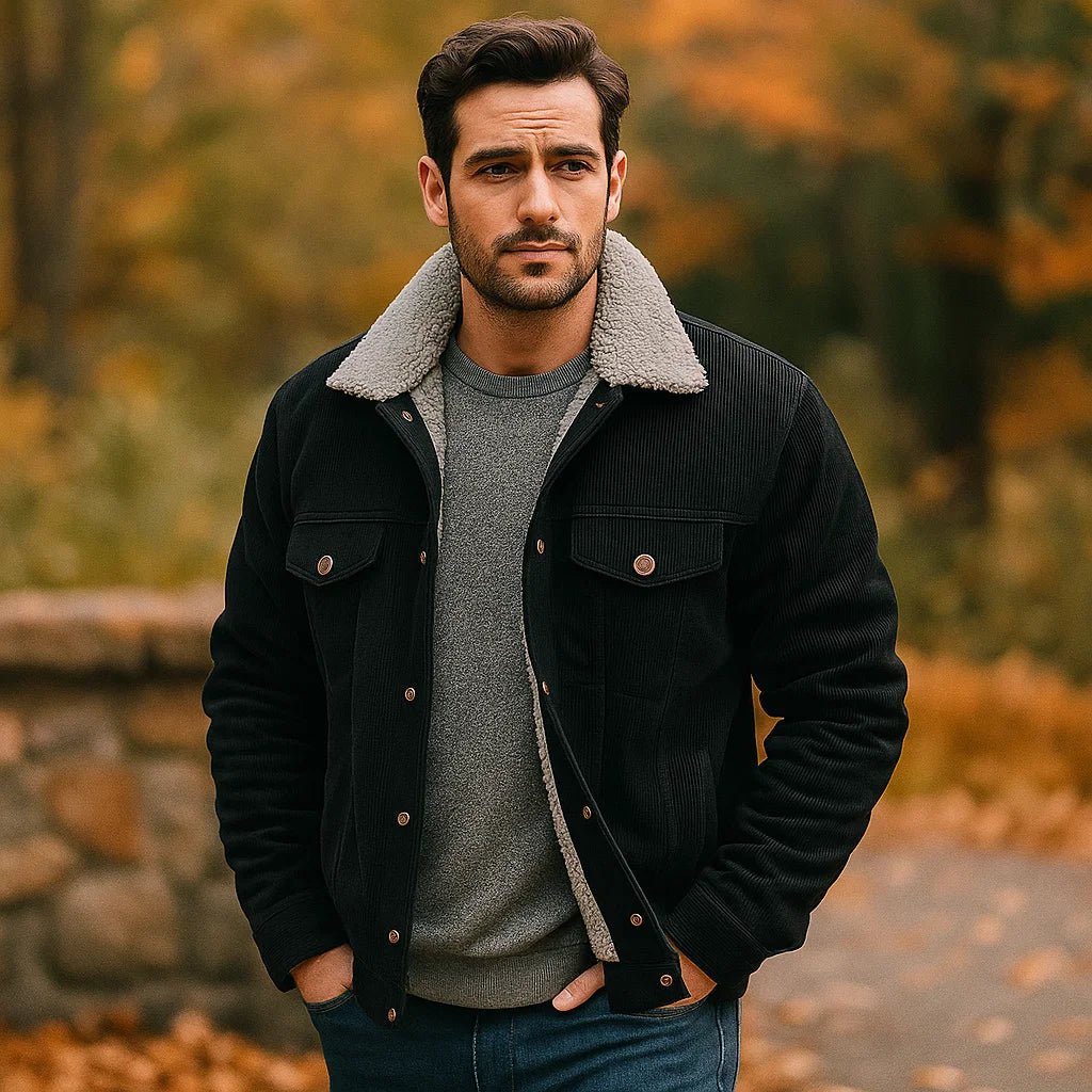 Vibe – Męska kurtka dżinsowa zimowa - vivano - warszawa