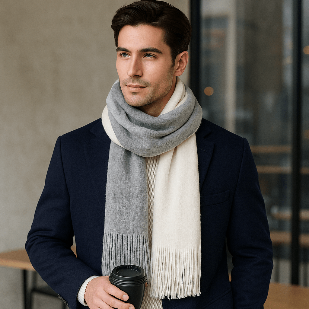 Wełniany Szalik w Paski – Długi, Ciepły i Elegancki