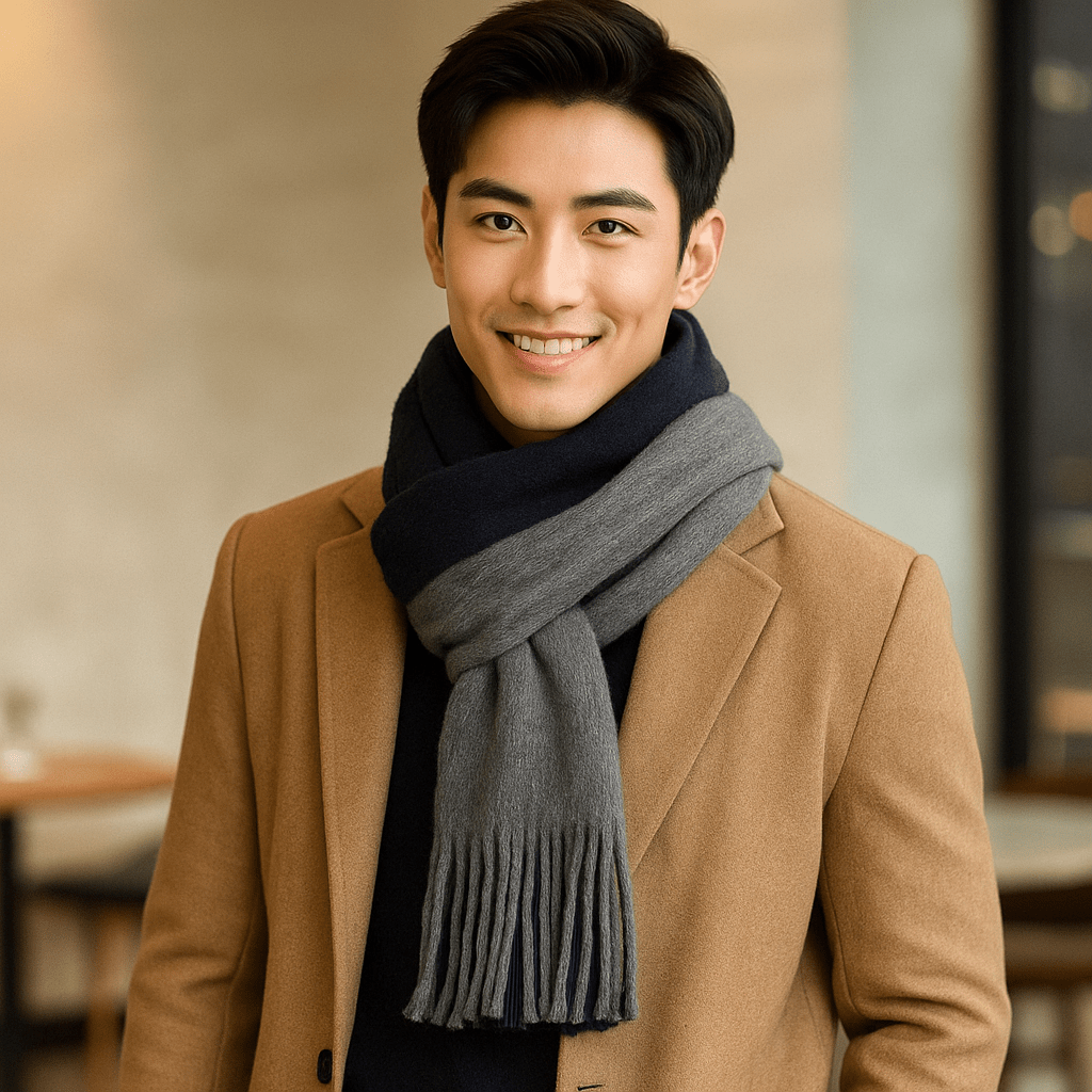 Wełniany Szalik w Paski – Długi, Ciepły i Elegancki