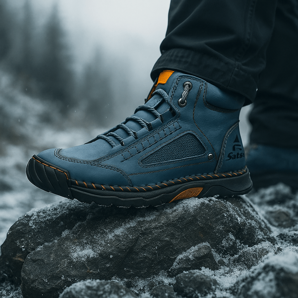 Wodoodporne męskie buty za kostkę – podeszwa antypoślizgowa