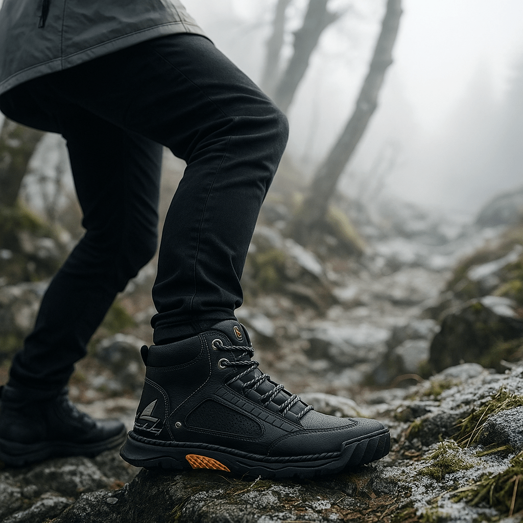 Wodoodporne męskie buty za kostkę – podeszwa antypoślizgowa