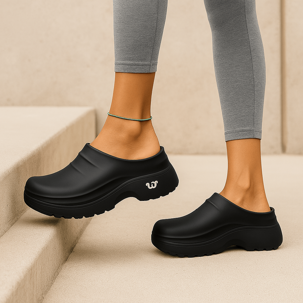 Wodoodporne saboty ortopedyczne dla kobiet - absorpcja wstrząsów - vivano - warszawa