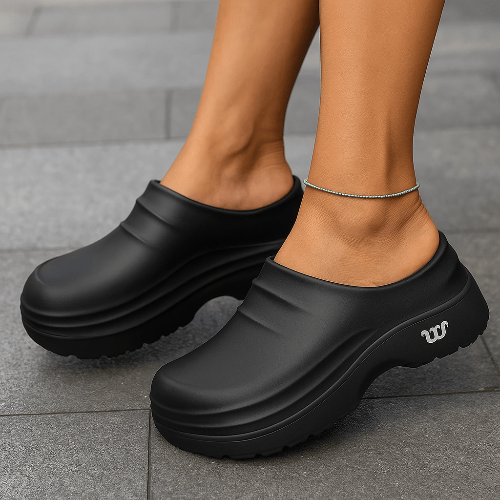 Wodoodporne saboty ortopedyczne dla kobiet - absorpcja wstrząsów - vivano - warszawa