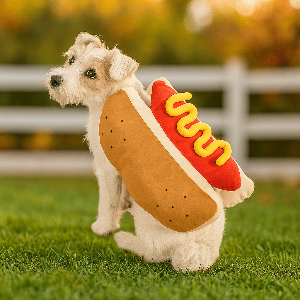 Zabawny Pluszowy Kostium Psa - Hot Dog - Strój Halloween - vivano - warszawa