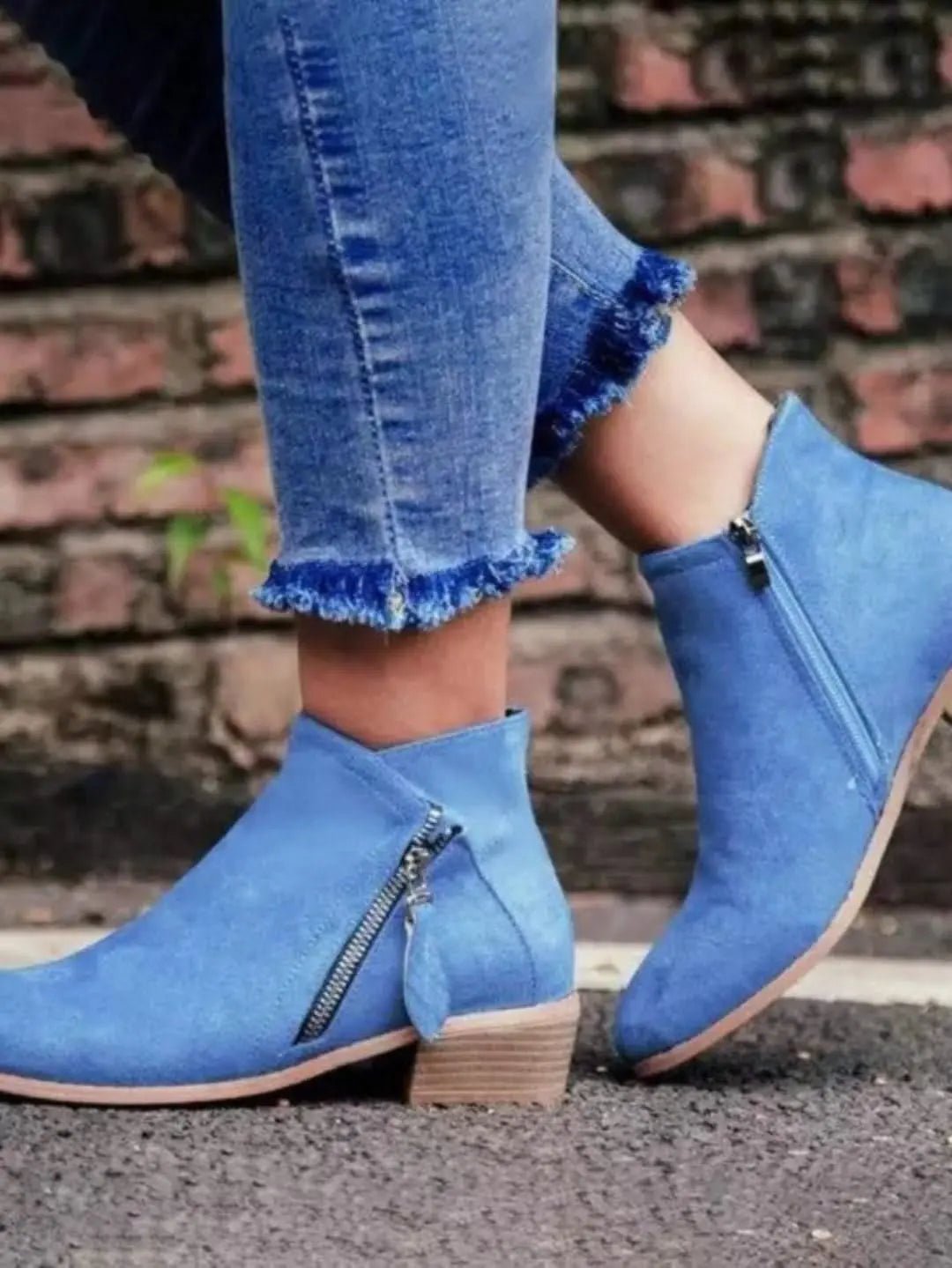 Zamszowe Botki na Zipper - Styl Chic i Niezrównany Komfort - vivano - warszawa