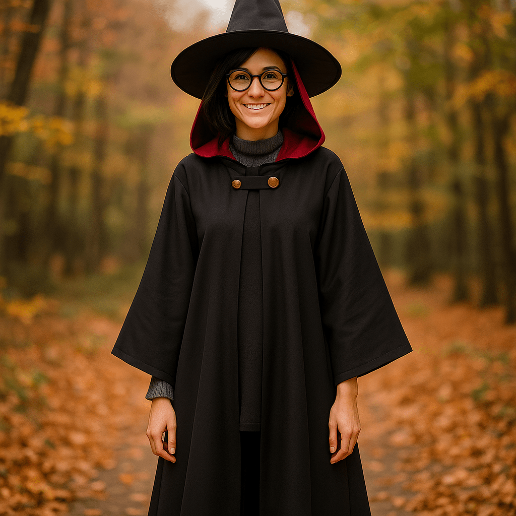 Zestaw Kostiumu Czarodzieja dla Dzieci - Peleryna - Kapelusz - Okulary - vivano - warszawa