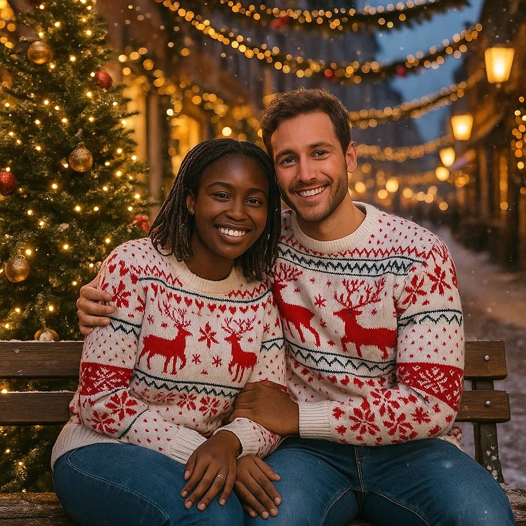 Zestaw Świątecznych Swetrów dla Par