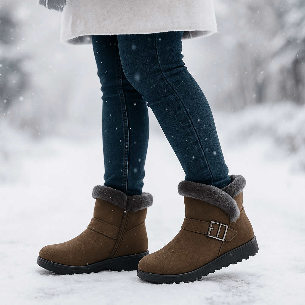 Zimowe Botki Klaire z Zamszu