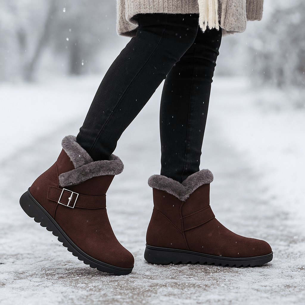 Zimowe Botki Klaire z Zamszu
