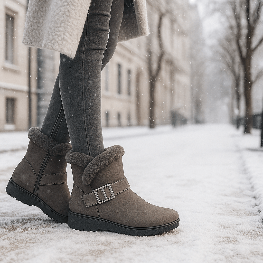 Zimowe Botki Klaire z Zamszu