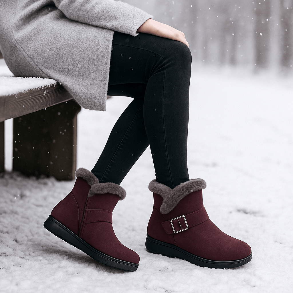 Zimowe Botki Klaire z Zamszu