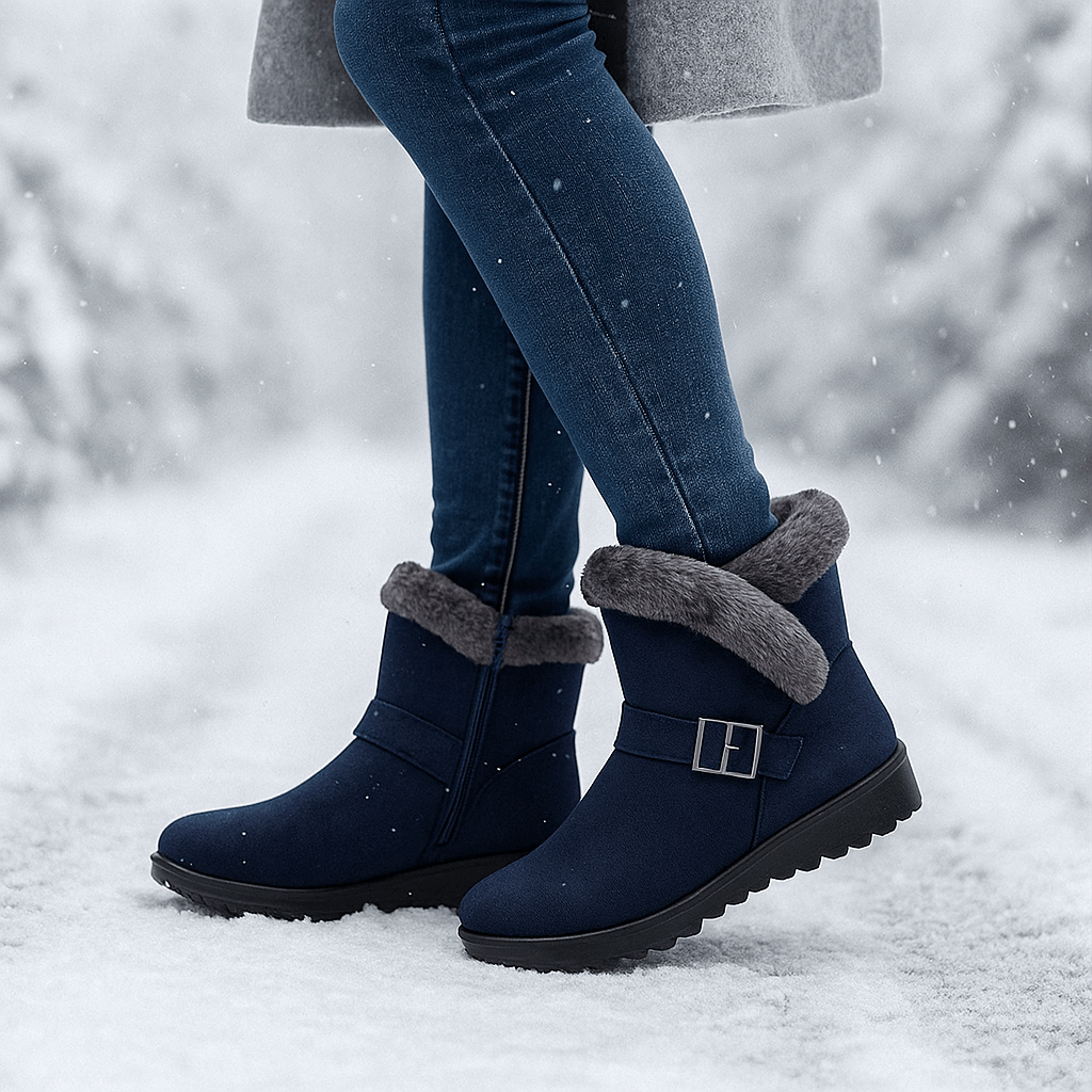 Zimowe Botki Klaire z Zamszu
